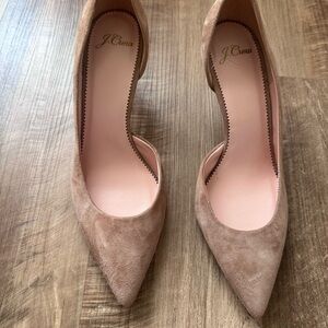 J. Crew Tan Suede Pointed Heels